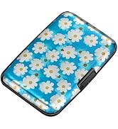 ELFISH Mini RFID Aluminum Wallet Credit Cards Holder Business Card Case Metal ID Case for Men Wom...