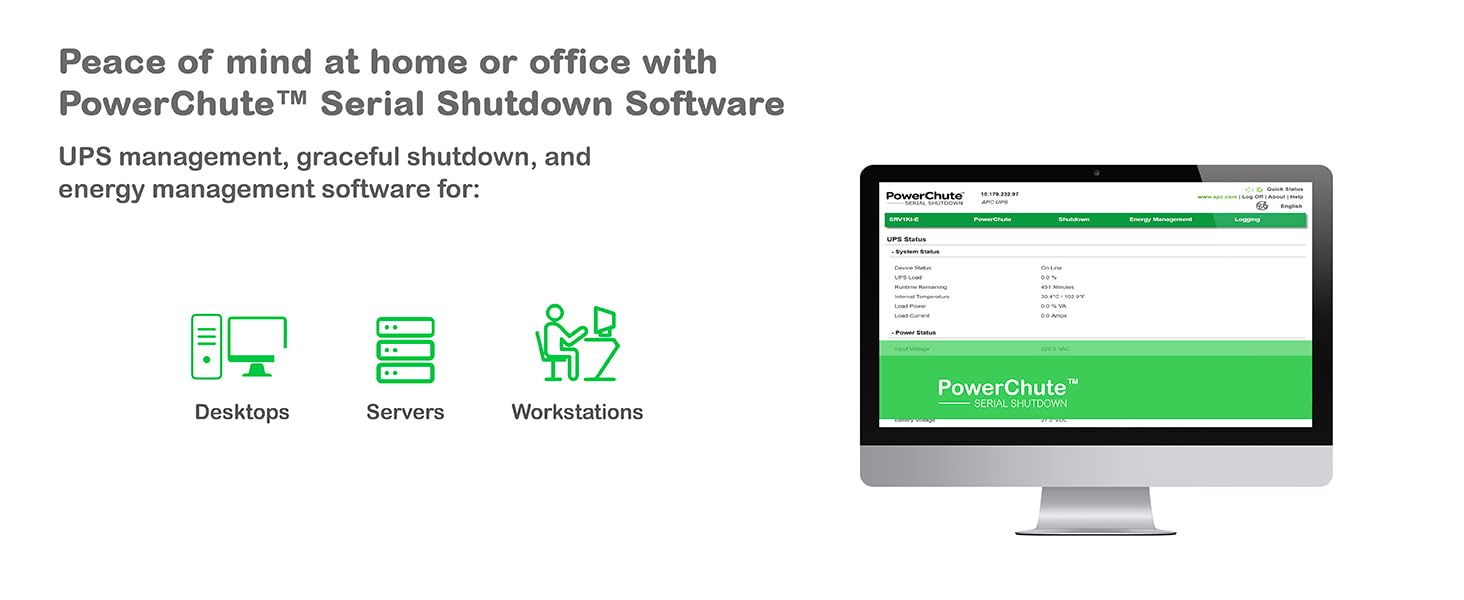 Power protection for your physical & virtual IT environment with PowerChute Serial Shutdown Software