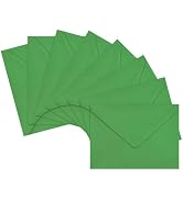 LIKAJON 50 Pack A7 Envelopes, Green Greeting Card Envelopes Self Seal, 5.24 x 7.24 in Christmas E...