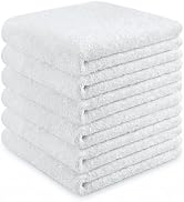 ZHAYAO 6 Pack 100% Cotton Wash Cloth, 12x12Inch Highly Absorbent and Soft Feel Fingertip Towels, ...