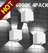 LEDMO LED Outdoor Sconses Light Up and Down Wall Lights Aluminum IP65 4.7-Inch 20W High Power 600...