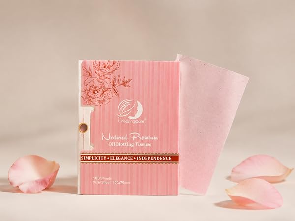 PleasingCare Rose blotting sheets for daily refresh and oil control