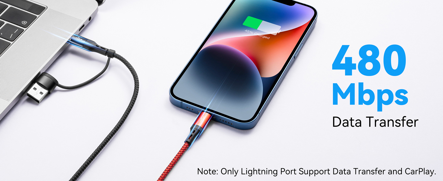 usb c multi charging cable 4 in 1 multi charge and data transfer cable fast charging cord usb c cord