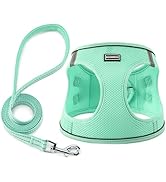 Dog Harness with Leash Set, No Pull Adjustable Reflective Step-in Puppy Pet Vest Harnesses for Sm...