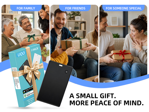 UQO card tracker gift for family, friends and someone special