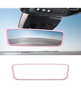 Ohleats Car Rear View Mirror Protector Frame, Edge Cover Trim, Pink | Scratch & Bump Proof Silico...