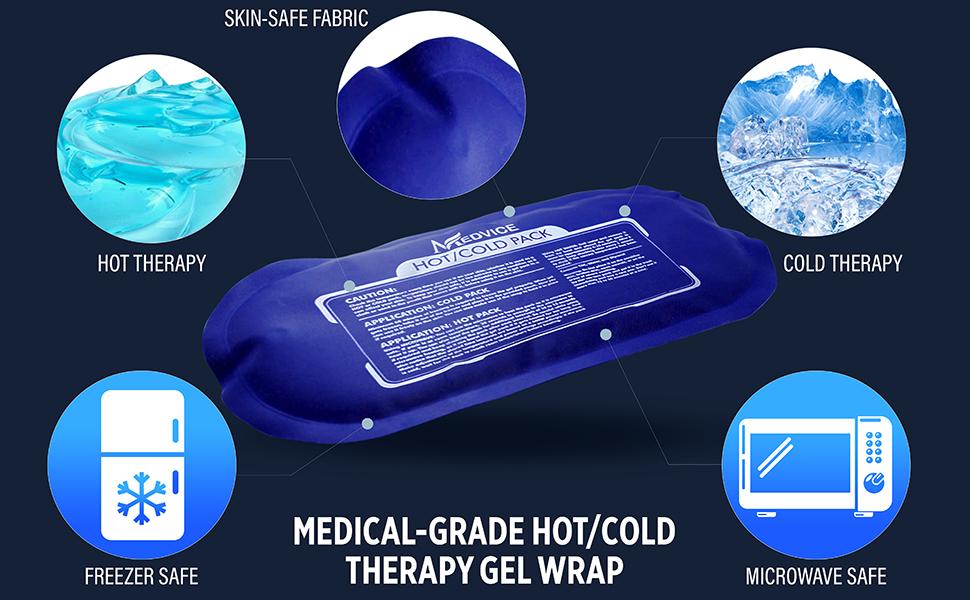 MEDVICE ice packs for injuries and large ice pack for cold press, cold and hot therapy ice pack
