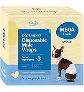 Comfortable Male Dog Diapers - 30-Pack Super Absorbent Disposable Male Dog Wraps- FlashDry Gel Te...