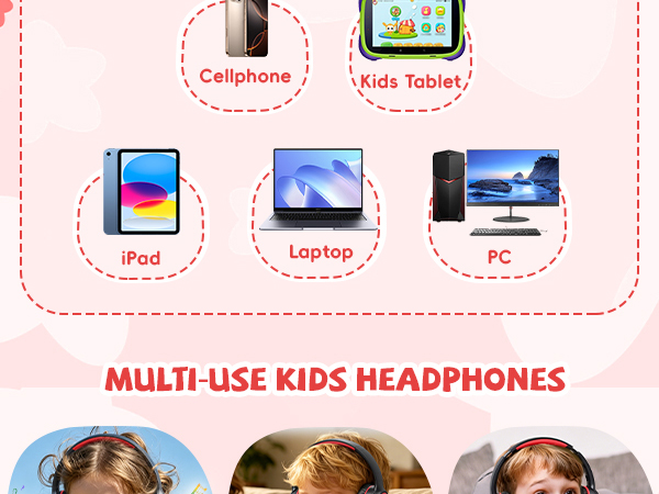 usb c headphones kids wired