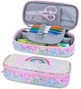 RHCPFOVR Kids Pencil Case for Girls-Soft Zipper Large Capacity Pencil Pouch for Girls Pencil Case...