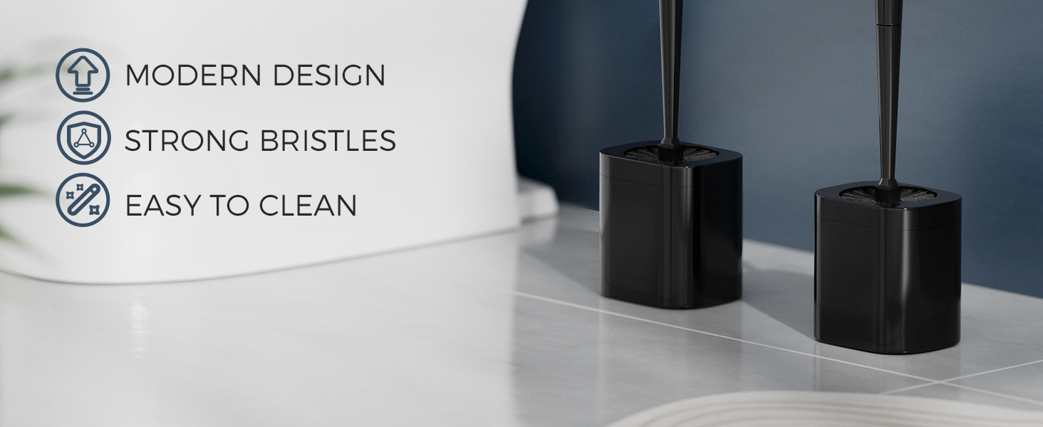 toilet brush and holder set