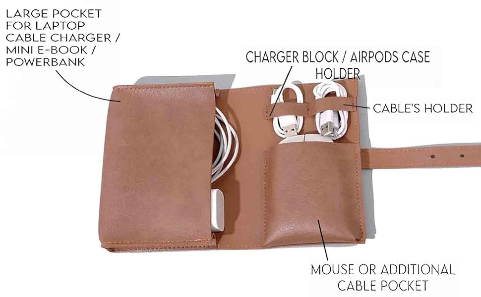 Holds cords and MagSafe charger