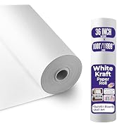 Kraft Paper Roll for Art | 36" x 1000' | Jumbo Size| Crafts and Moving, Gift Wrapping, Wall Art, ...