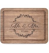 Craftique Wedding Gifts for Couples 2025, Bridal Shower Gifts- Walnut Wood Cutting Board Engraved...