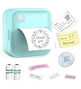 Miouca Label Maker Machine with Tape - Mini Sticker Printer Bluetooth Label Printer for Home Offi...