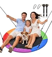 Trekassy 48 Inch Saucer Tree Swing, 700lbs Capacity Round Swing for Kids Adults Outdoor Backyard,...