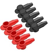 Aienxn 10PCS Silicone Terminal Covers for 10-2AWG Wire, 5PCS Red and 5PCS Black Suitable for Alte...