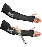 Schwer ANSI A9 Cut Resistant Arm Sleeves PM916, 2-Ply Construction Flame Resistant Welding Sleeve...