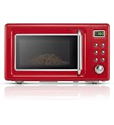 ARLIME Retro Microwave 0.7Cu.ft, 700 Watt Countertop Microwave with 5 Micro Power Defrost & Auto ...