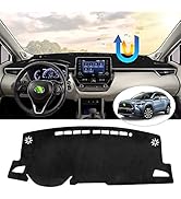 Karltys Custom Fit for Dashboard Cover Mat Toyota Corolla Cross 2022 2023 Black Flannel Dash Case...
