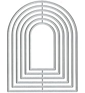 Overlap Arched Border Metal Cutting Dies for Card Making Kit Embossing Paper Die Cuts Scrapbook M...