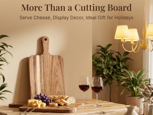 Wood Cutting Board with Handle