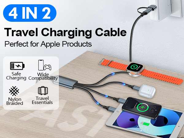 4 in 2 charging cable