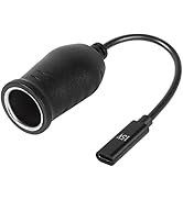 SinLoon USB C to Cigarette Lighter Adapter,15V USB Type-C Female Plug to Cigarette Lighter Adapte...