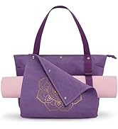 Gonex Yoga Mat Bag, Yoga Gym Bag Tote Bag with Multi Pockets For Women Men, Canvas Yoga Mat Carri...