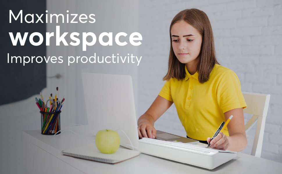 Whiteboard backboard organization homework station work from home office table computer huruc white