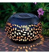 JMEXSUSS Solar Lanterns Outdoor Waterproof, Outdoor Lanterns for Porch, Solar Table Lamps for Out...