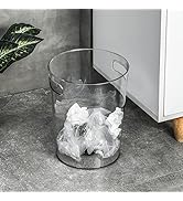 Anyoifax Small Trash Can Plastic Wastebasket 1.5 Gallon Round Garbage Container Bin with Handles ...