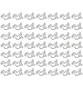 Galepromot 50Pcs Silver Peace Dove Charms Peace Dove Pendants Antique Tibetan Silver Tone Making ...