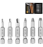 B BOSI TOOLS 6 Piece Damaged Screw Extractor Set, Stripped Screw Extractor Set