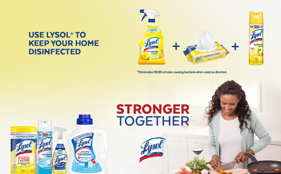 Use Lysol to keep your home disinfected