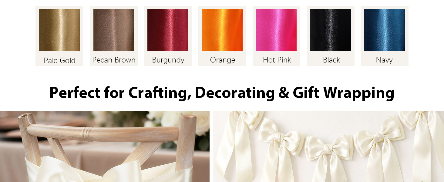 satin ribbon for gift wrapping Satin Ribbon for Wedding Decor Bouquets ivory satin ribbon