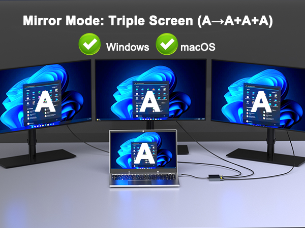 usb c docking station triple monitor