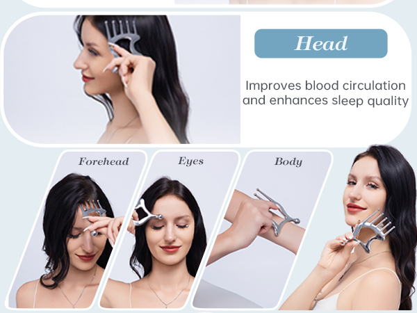 scalp massage tool?head scratcher?stainless steel gua sha?scalp gua sha?scalp scratcher