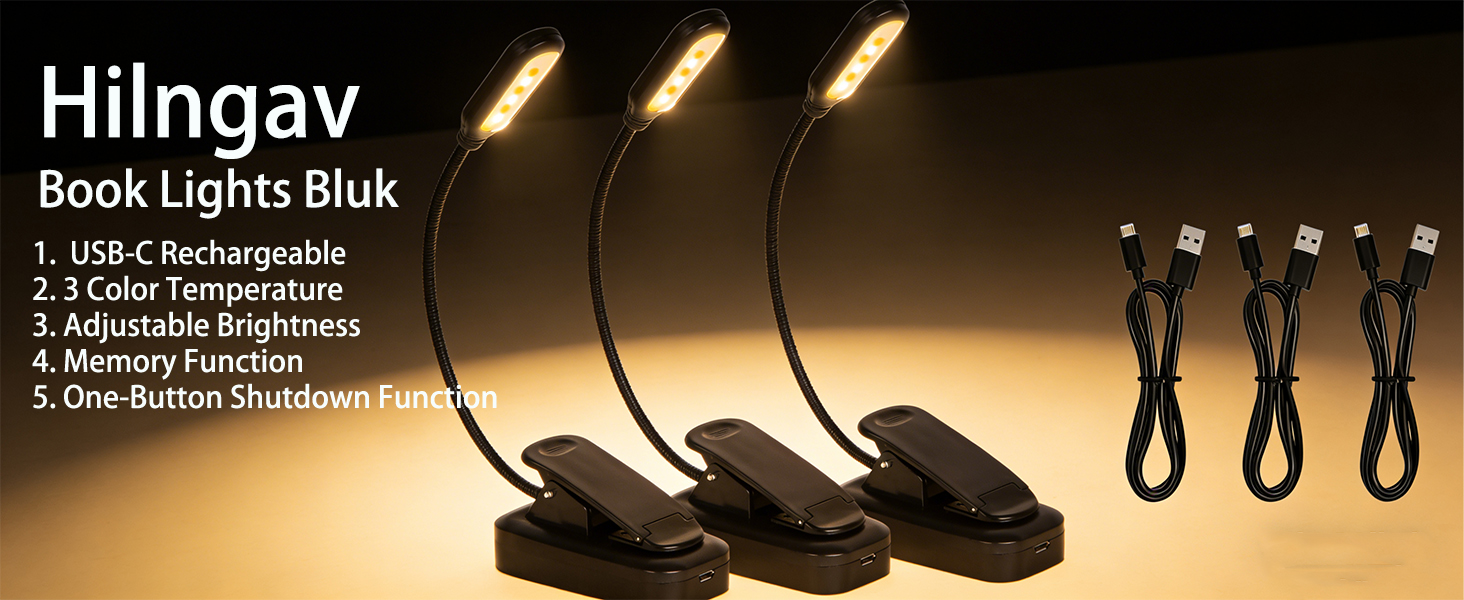USB-C Rechargeable Book Light