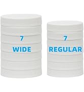 Bedgeta 14 Pack White Plastic Mason Jar Lids with Silicone Rings, 7 Wide Mouth & 7 Regular Mouth ...