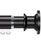 XIQIYY Shower Curtain Rod 28 to 61 Inch Adjustable Tension Shower Rod No-Drilling Black Spring Te...