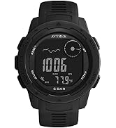 AVTREK Tactical Watch with Compass,50M Waterproof Digital Pedometer Watch, Altimeter Watch for Ou...