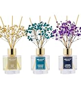 Airkeep Reed Diffuser Set of 3,Clean Linen Ocean Mist&Sea Salt Lavender Eucalyptus Oil Reed Diffu...
