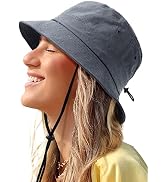 Waterproof Bucket Hat for Women Men Rain Hat UPF 50+ Wide Brim Boonie Sun Hat Foldable Summer Flo...