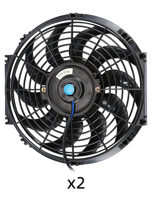 Universal Slim Fan Push Pull Electric Radiator 12V 80W High Performance Cooling Fan Mount Kit
