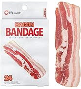BioSwiss Bandages, Bacon Shaped Self Adhesive Bandages, Latex Free Sterile Wound Care, Fun First ...