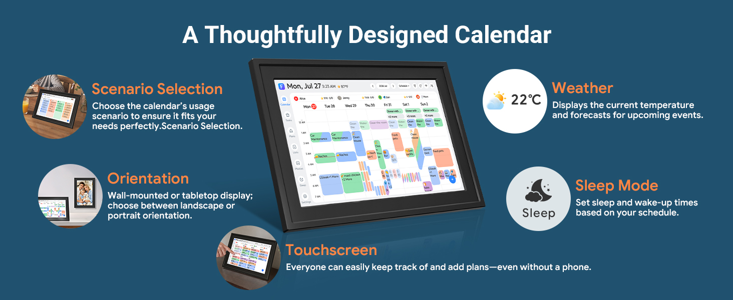 electric calendar meal planner digital calendar no subscription electric calendar digital planner