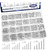 maierke 304 Stainless Steel 1050PCS M1.4 M1.6 M2 M2.5 Knurl Socket Head Cap Screws Hardware Kit H...
