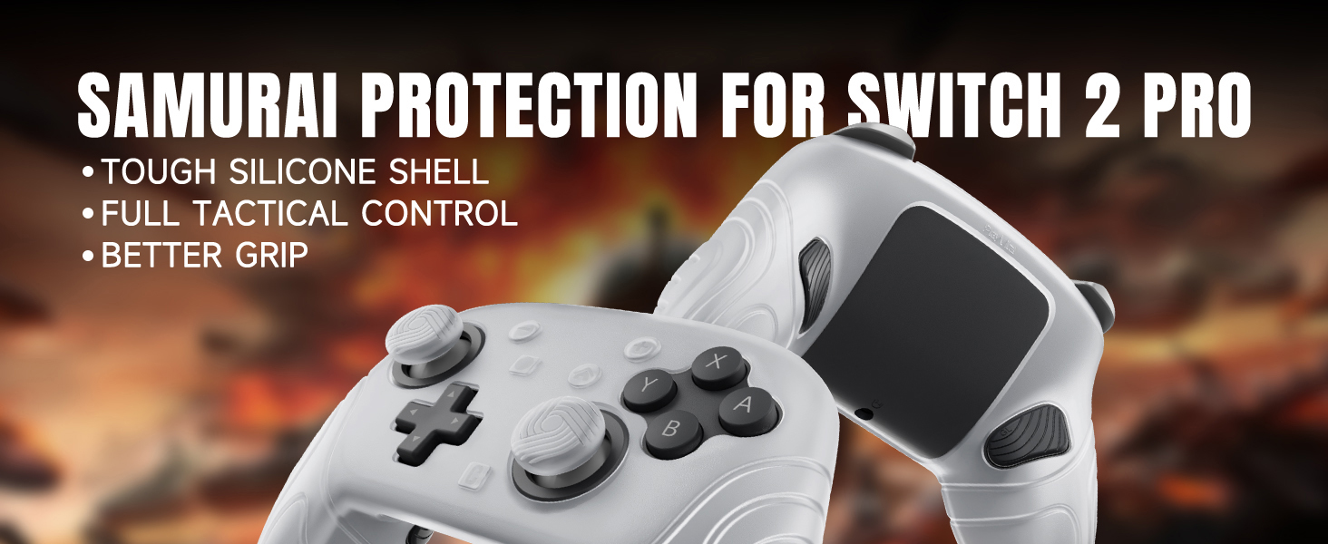 playvital for Nintendo Switch 2 Pro Controller Silicone Cover – Samurai Edition Protective Skin Case