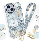 UKON Phone Lanyard with Print Phone Case Set Leather Phone Wrist Strap and IMD Process Phone Case...